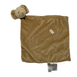 Precious Firsts Just One Year Carters Plush Elephant Blanket Lovey Rattle Tan